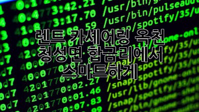 🚗 렌트? 카셰어링? 옥천 청성면 합금리에서 스마트하게! 🤔