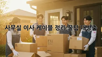 사무실 이사? 케이블 정리 꿀팁 대방출!